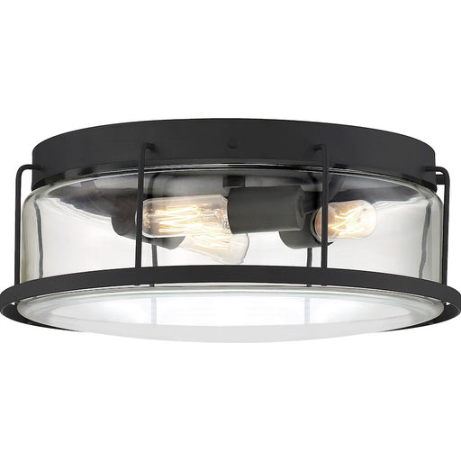 Quoizel Ludlow 3 Light Flush Mount, Earth Black