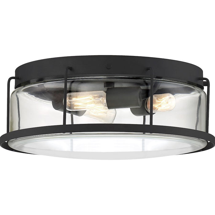 Quoizel Ludlow 3 Light Flush Mount, Earth Black