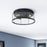 Quoizel Ludlow 3 Light Flush Mount, Earth Black
