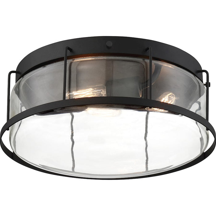 Quoizel Ludlow 3 Light Flush Mount, Earth Black
