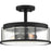 Quoizel Ludlow 3 Light Semi-Flush Mount, Earth Black