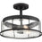 Quoizel Ludlow 3 Light Semi-Flush Mount, Earth Black