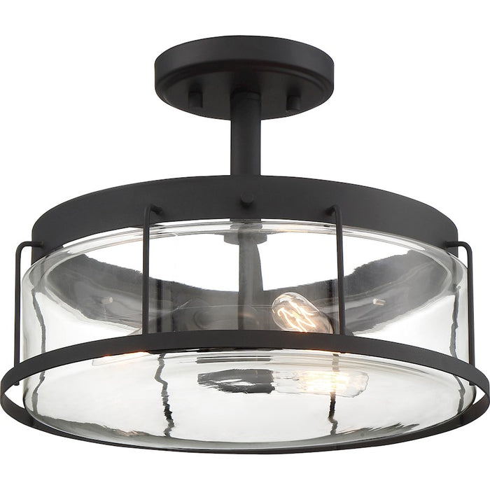 Quoizel Ludlow 3 Light Semi-Flush Mount, Earth Black