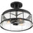 Quoizel Ludlow 3 Light Semi-Flush Mount, Earth Black