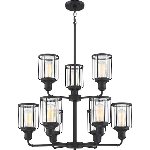 Quoizel Ludlow 9 Light Chandelier, Earth Black