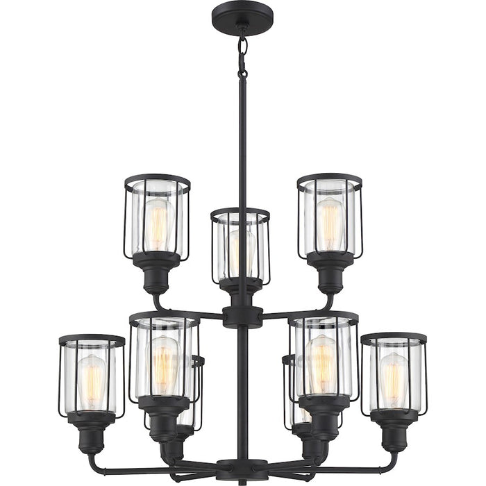 Quoizel Ludlow 9 Light Chandelier, Earth Black