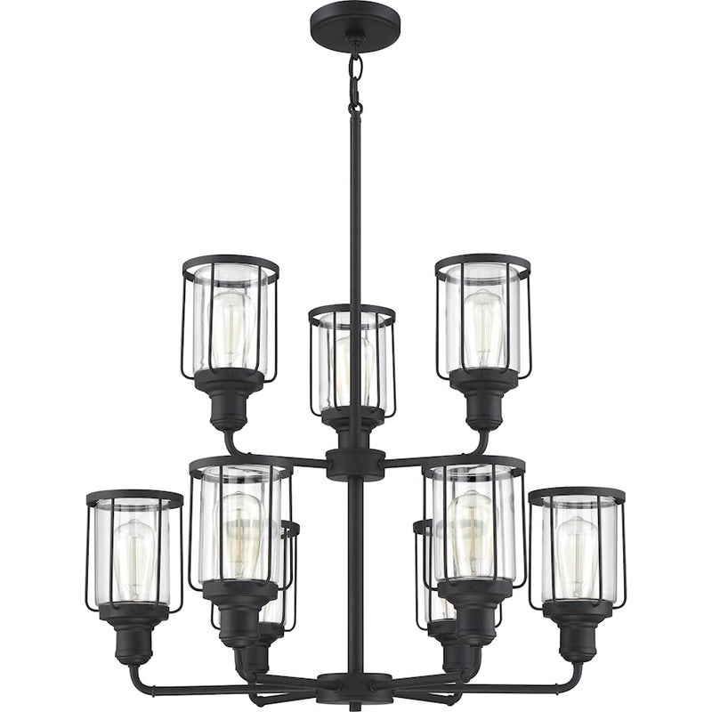 Quoizel Ludlow 9 Light Chandelier, Earth Black