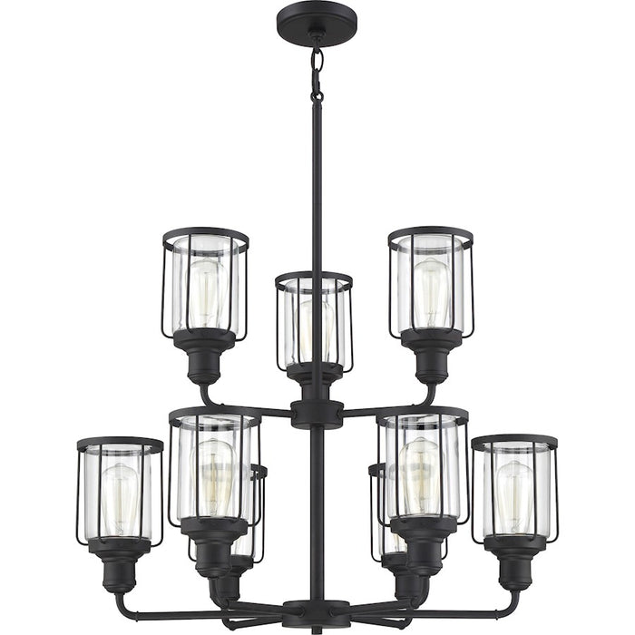Quoizel Ludlow 9 Light Chandelier, Earth Black