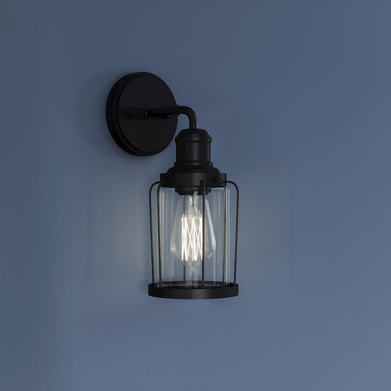 Quoizel Ludlow 1 Light Wall Sconce, Earth Black