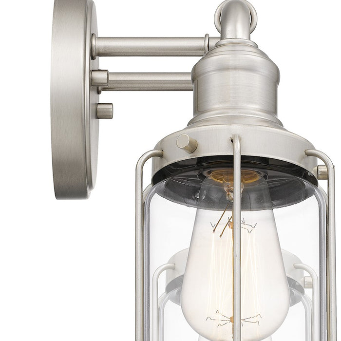 Quoizel Ludlow 2 Light Bath Light, Brushed Nickel/Clear