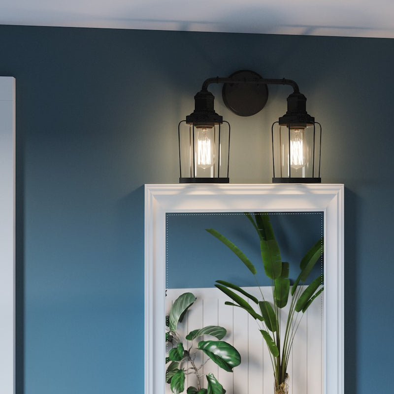 Quoizel Ludlow Bath Light, Earth Black