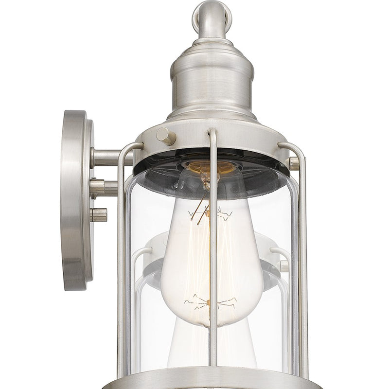 Quoizel Ludlow 4 Light Bath Light, Brushed Nickel/Clear