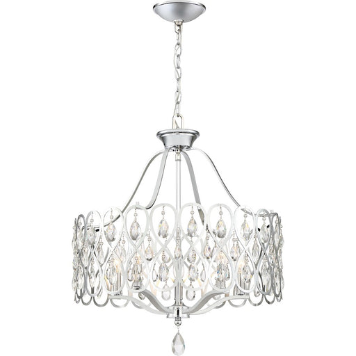 Quoizel Lulu 5 Light Chandelier, Polished Chrome