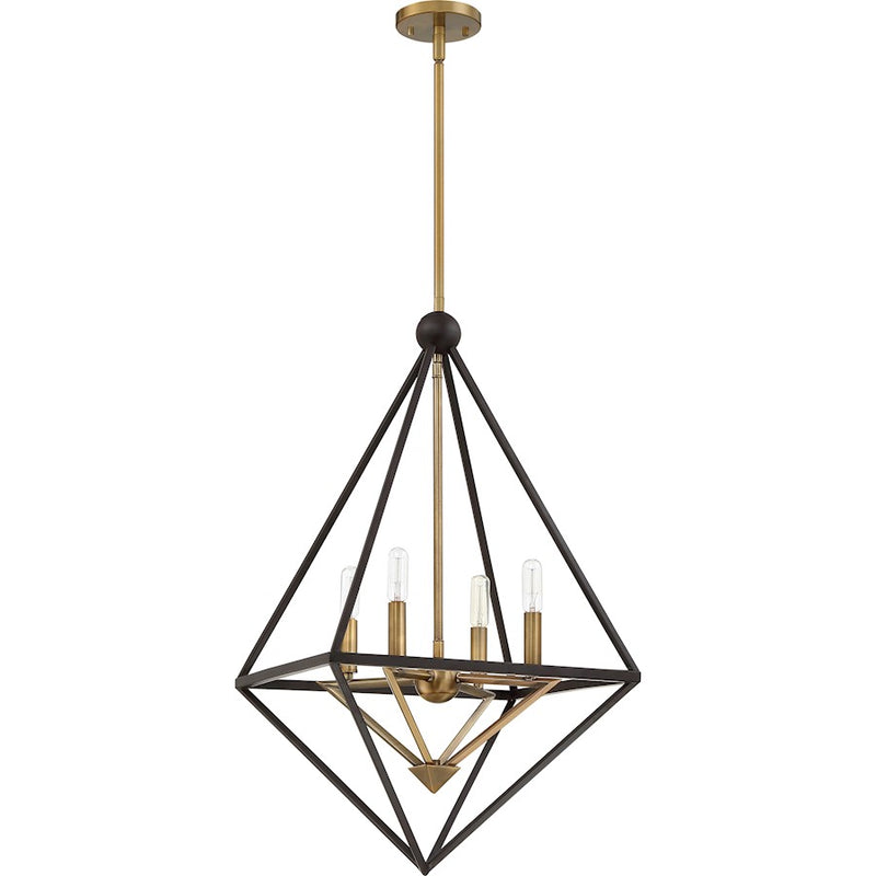 Quoizel Louvre 4 Light Chandelier, Western Bronze