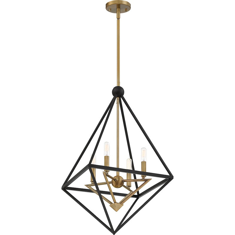 Quoizel Louvre 4 Light Chandelier, Western Bronze