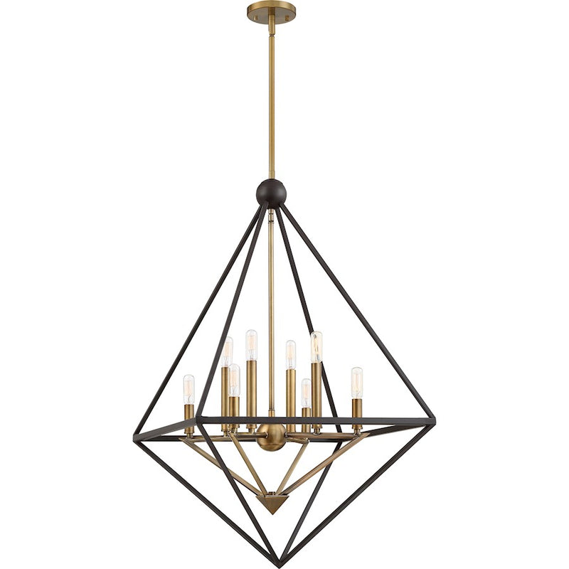 Quoizel Louvre 8 Light Chandelier, Western Bronze