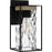 Quoizel Longwood 1 Light Outdoor Lantern, Black/Clear Hammered