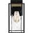 Quoizel Longwood 1 Light Outdoor Lantern, Black/Clear Hammered
