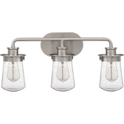 Quoizel Lewiston Bath 3 Light, Brushed Nickel