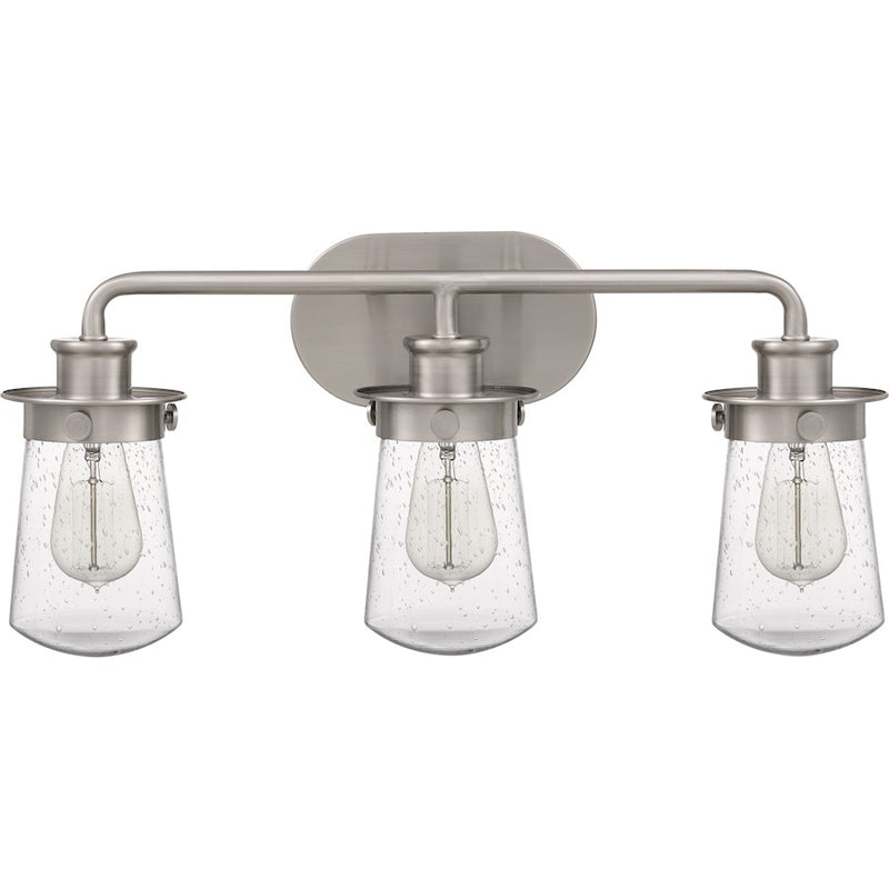 Quoizel Lewiston Bath 3 Light, Brushed Nickel