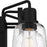 Quoizel Lydia 3 Light Bath Light, Matte Black/Clear Seedy