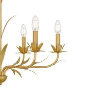 Quoizel Maria 27.5in 6-Light Chandelier | Modern Gold Leaf Steel | Dining Room & Breakfast Nook | 27.5 x 27.5 x 23 in | Model MAA5027GFL