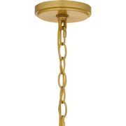 Quoizel Maria 27.5in 6-Light Chandelier | Modern Gold Leaf Steel | Dining Room & Breakfast Nook | 27.5 x 27.5 x 23 in | Model MAA5027GFL