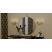 Quoizel Maria 12in 2-Light Wall Sconce | Modern Gold Leaf Steel | Hallway & Bathroom Vanity | 12 x 5 x 11.25 in | Model MAA8712GFL