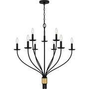 Quoizel Margaret 9 Light Chandelier, Matte Black - MAG5032MBK
