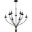 Quoizel Margaret 9 Light Chandelier, Matte Black