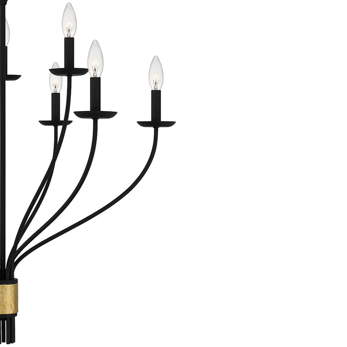 Quoizel Margaret 9 Light Chandelier, Matte Black