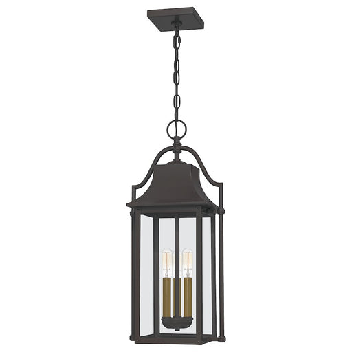 Quoizel Manning 3 Light Outdoor Hanging Lantern, Western Bronze