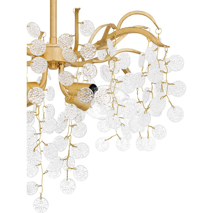 Quoizel Maple 4 Light Semi-Flush Mount, Gold Leaf