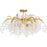 Quoizel Maple 6 Light Semi-Flush Mount, Gold Leaf