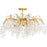 Quoizel Maple 6 Light Semi-Flush Mount, Gold Leaf