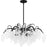 Quoizel Maple 6 Light Chandelier, Earth Black