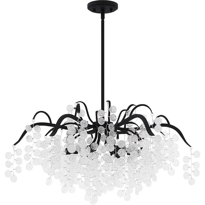 Quoizel Maple 6 Light Chandelier, Earth Black