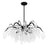 Quoizel Maple 6 Light Chandelier, Earth Black