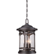 Quoizel Marblehead 11in 3-Light Outdoor Lantern | Coastal Palladian Bronze and Clear Seedy Glass | Front Porch & Entryway | Model MBH1911PN