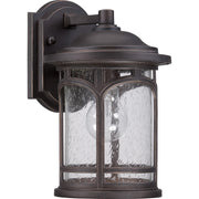 Quoizel Marblehead 7in 1-Light Outdoor Lantern | Coastal Palladian Bronze and Clear Seedy Glass | Front Porch & Entryway | Model MBH8407PN