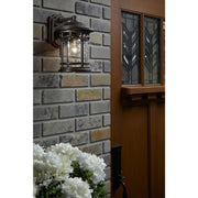 Quoizel Marblehead 7in 1-Light Outdoor Lantern | Coastal Palladian Bronze and Clear Seedy Glass | Front Porch & Entryway | Model MBH8407PN