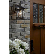 Quoizel Marblehead 7in 1-Light Outdoor Lantern | Coastal Palladian Bronze and Clear Seedy Glass | Front Porch & Entryway | Model MBH8407PN