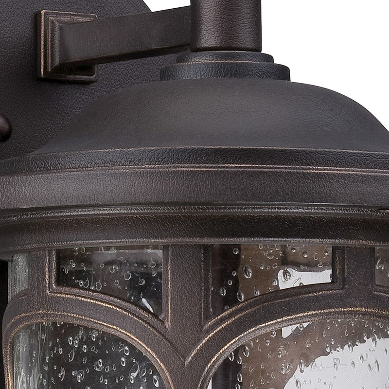 Quoizel Marblehead 10in 3-Light Outdoor Lantern | Coastal Palladian Bronze and Clear Seedy Glass | Front Porch & Entryway | Model MBH8409PN
