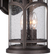 Quoizel Marblehead 10in 3-Light Outdoor Lantern | Coastal Palladian Bronze and Clear Seedy Glass | Front Porch & Entryway | Model MBH8409PN