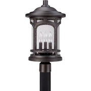 Quoizel Marblehead 11in 3-Light Outdoor Lantern | Coastal Palladian Bronze and Clear Seedy Glass | Front Porch & Entryway | Model MBH9011PN