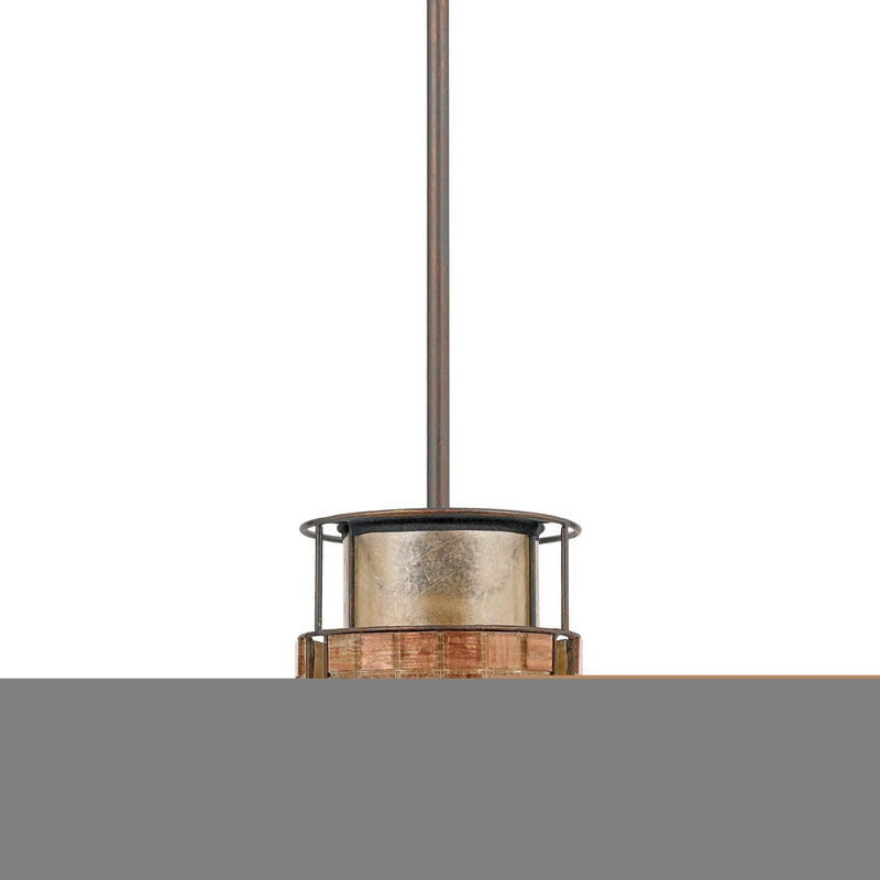 Quoizel Laguna 6in 1-Light Mini Pendant | Naturals Renaissance Copper and Oyster Mica | Kitchen Island & Dining Room | 6 x 6 x 8.5 in | Model MC842PRC