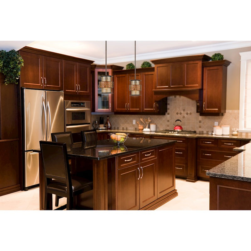 Quoizel Laguna 6in 1-Light Mini Pendant | Naturals Renaissance Copper and Oyster Mica | Kitchen Island & Dining Room | 6 x 6 x 8.5 in | Model MC842PRC