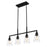 Quoizel Mcintire 4 Light Island Light, Matte Black/Clear Seedy