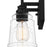 Quoizel Mcintire 2 Light Bath Light, Matte Black/Clear Seedy