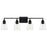 Quoizel Mcintire 4 Light Bath Light, Matte Black/Clear Seedy